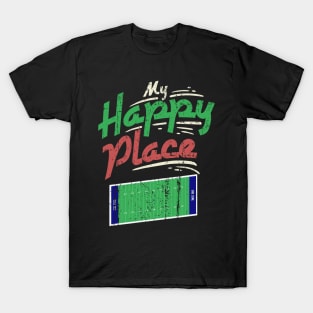 My Happy Place American Football - Gridiron Gift T-Shirt